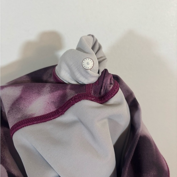 Lululemon Wunder Under Speed Crop Leggings Size 6 Purple Floral Tie-Dye - Picture 8 of 9